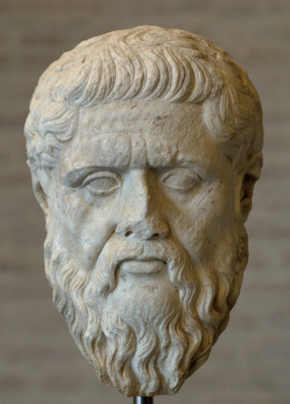 Cabeza de Platón: copia romana de un retrato griego del siglo IV a. C. (Gliptoteca de Múnich).