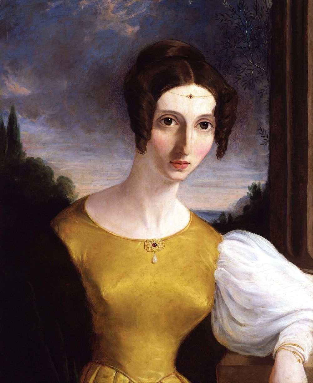 Harriet Taylor Mill (1807-1858), pensadora y defensora de los derechos de la mujer, en un retrato anónimo. National Portrait Gallery, Londres.