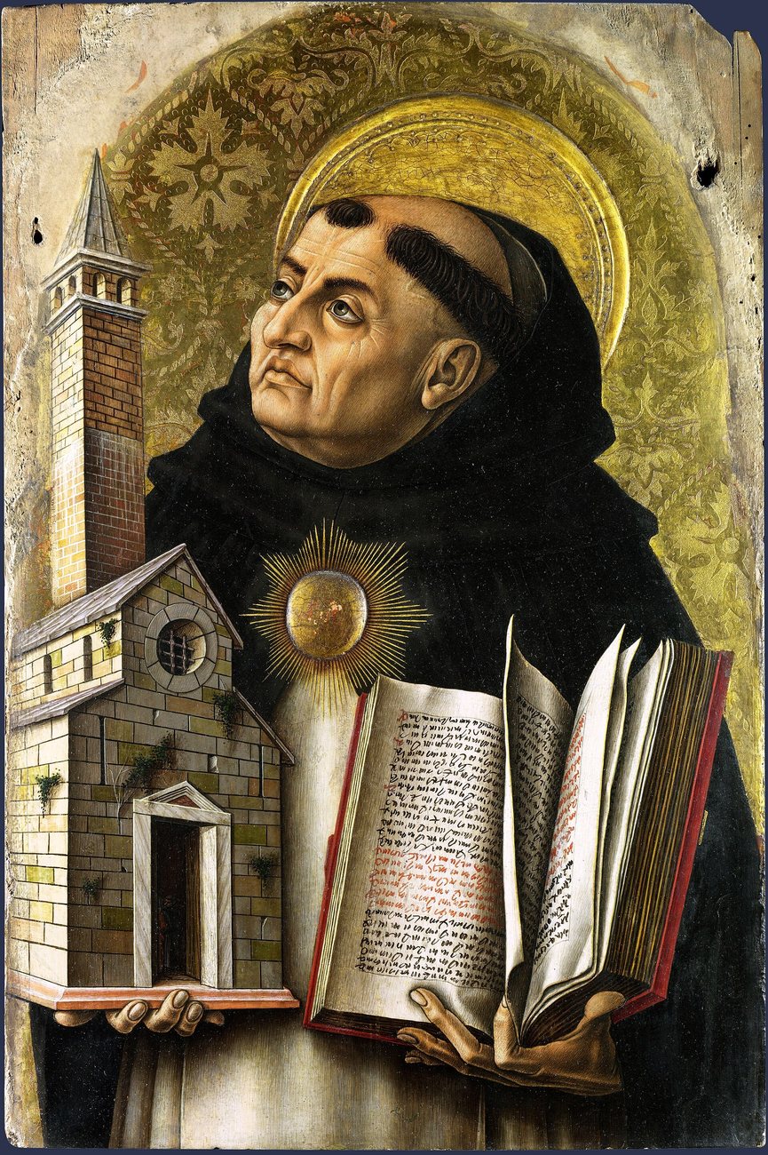 Santo Tomás de Aquino, de Carlo Crivelli (1476). National Gallery, Londres.