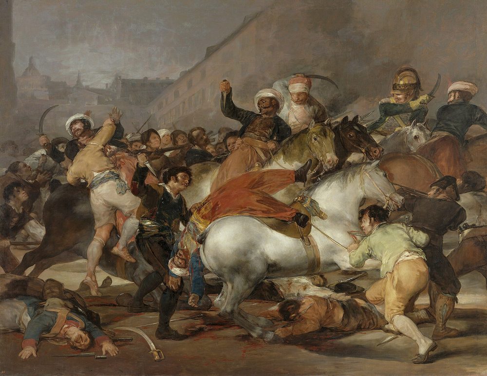 El dos de mayo de 1808 en Madrid (o La carga de los mamelucos), de Goya (1814).