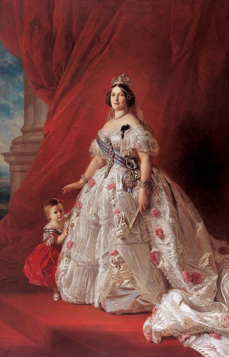 Isabel II retratada por Winterhalter en 1852, en plena Década Moderada.
