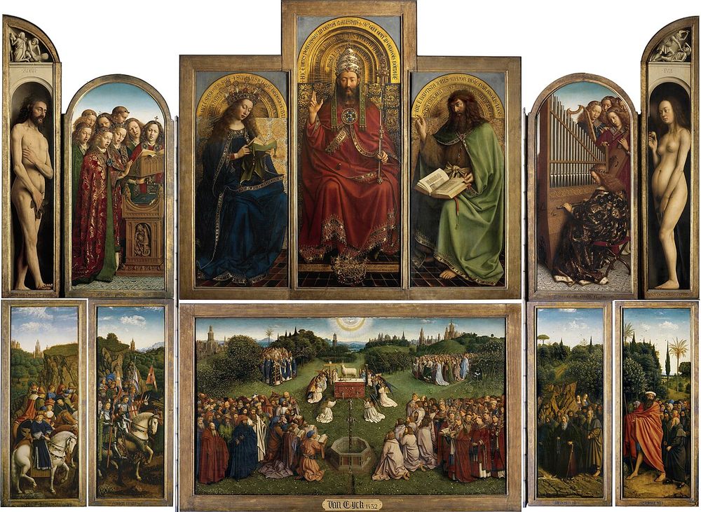 Políptico de Gante (La adoración del Cordero Místico), Hubert y Jan van Eyck