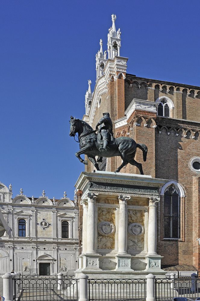Monumento ecuestre a Bartolomeo Colleoni, Andrea del Verrocchio (fundido por Alessandro Leopardi)