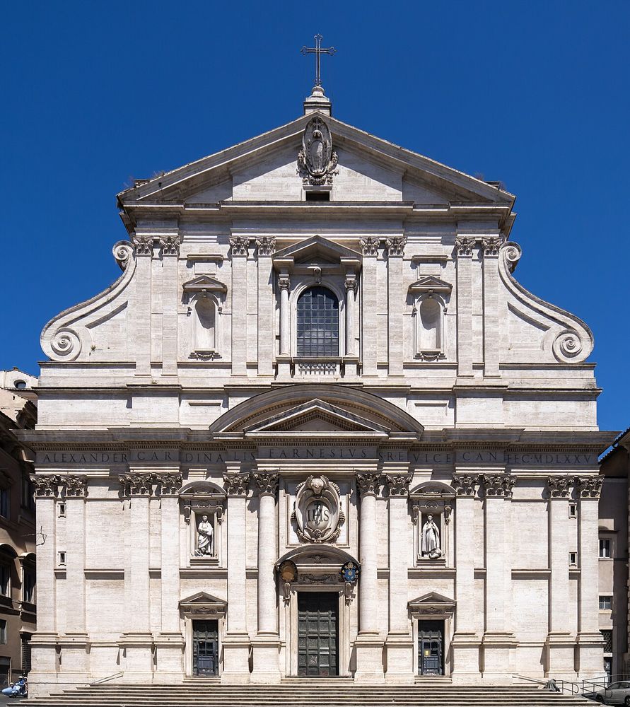 Iglesia del Gesù, Vignola (planta) y Giacomo della Porta (fachada)