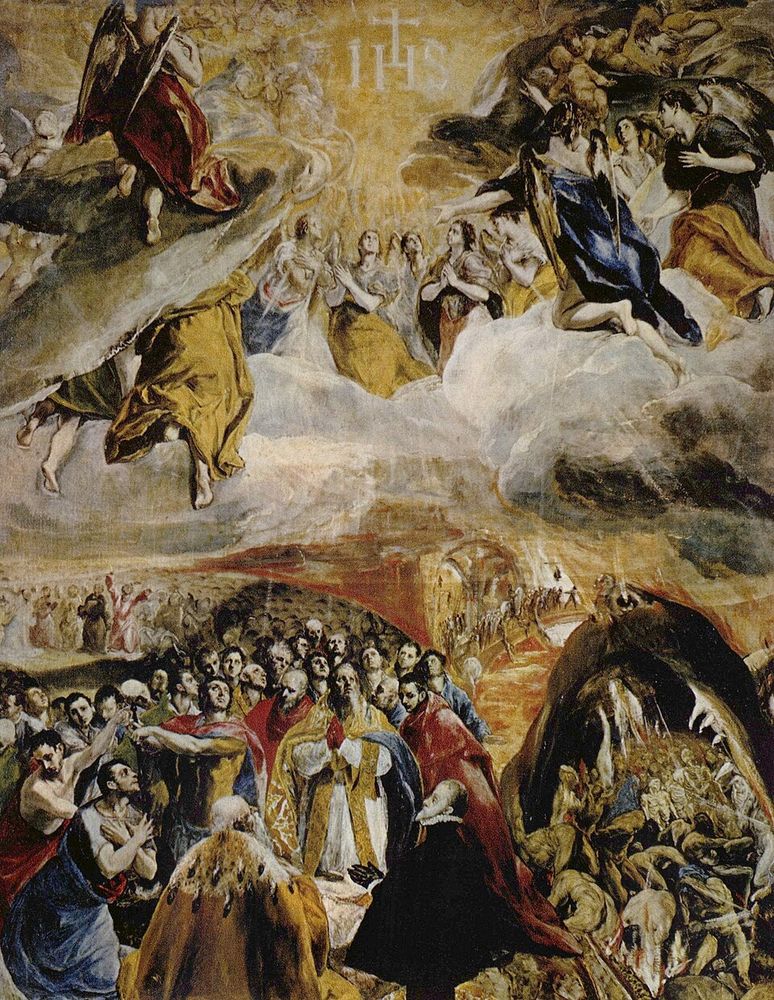 La adoración del nombre de Jesús, El Greco