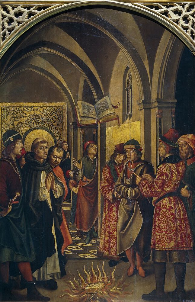 Santo Domingo y los albigenses (La prueba del fuego), Pedro Berruguete
