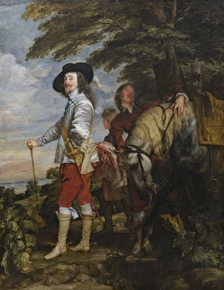 Carlos I de Inglaterra, de caza, Anton van Dyck