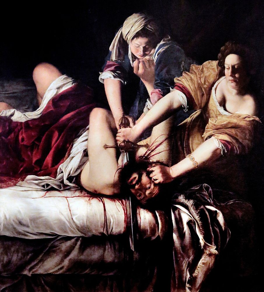 Judit decapitando a Holofernes, Artemisia Gentileschi