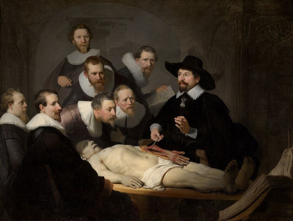 La lección de anatomía del doctor Tulp, Rembrandt