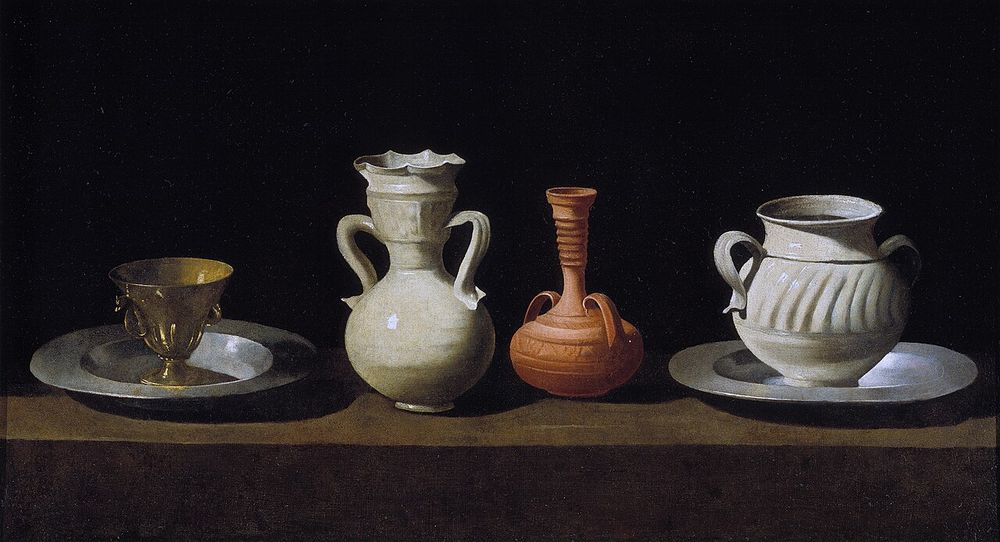 Bodegón con cacharros, Francisco de Zurbarán