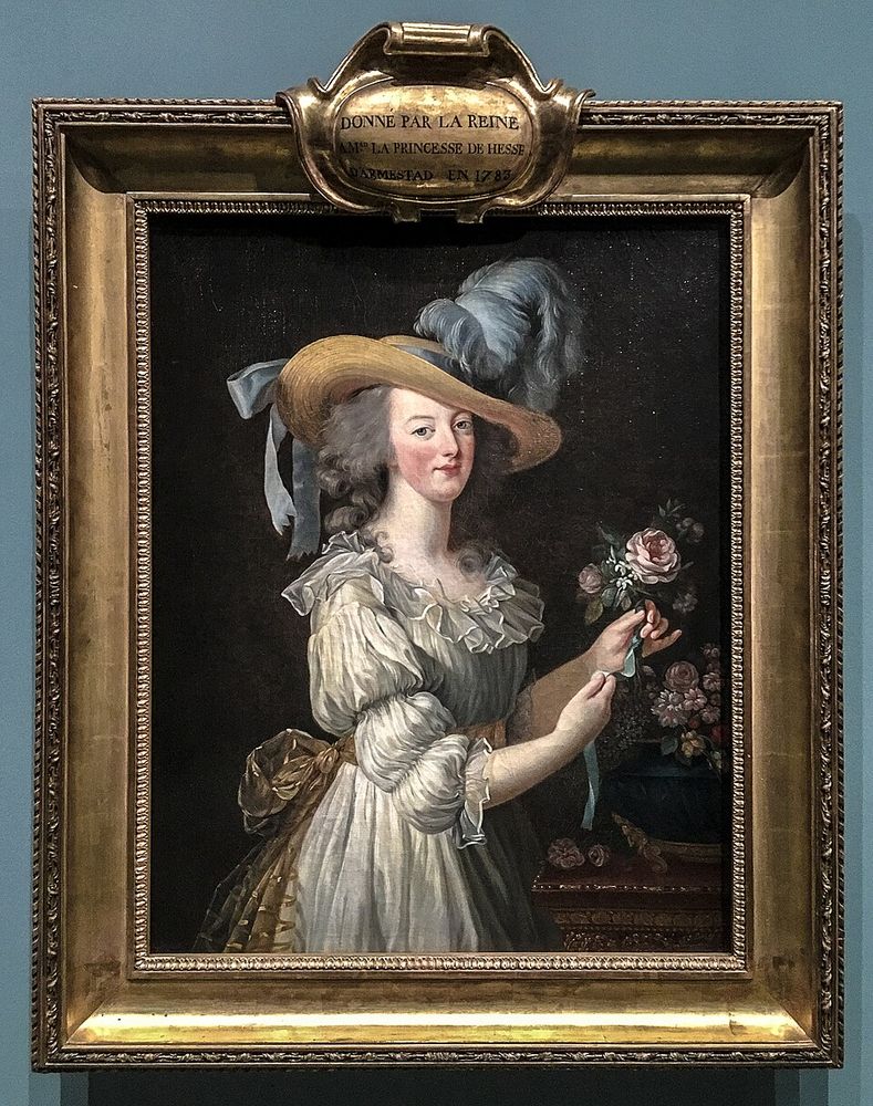 María Antonieta con vestido de muselina, Élisabeth Vigée Le Brun