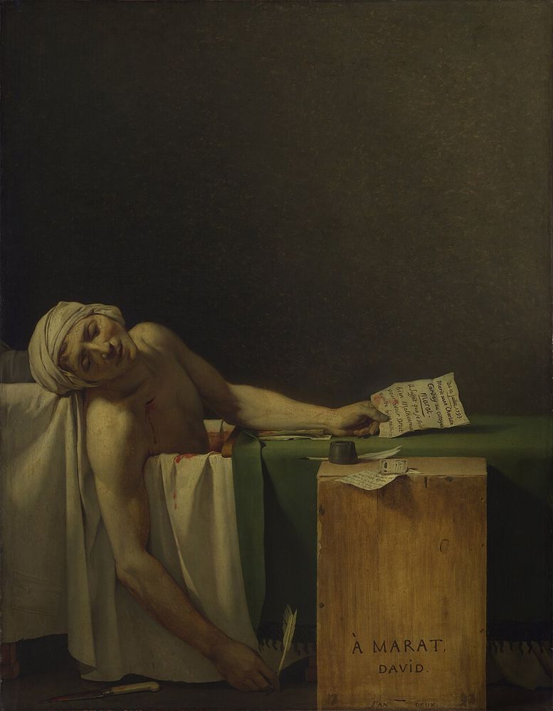 La muerte de Marat, Jacques-Louis David