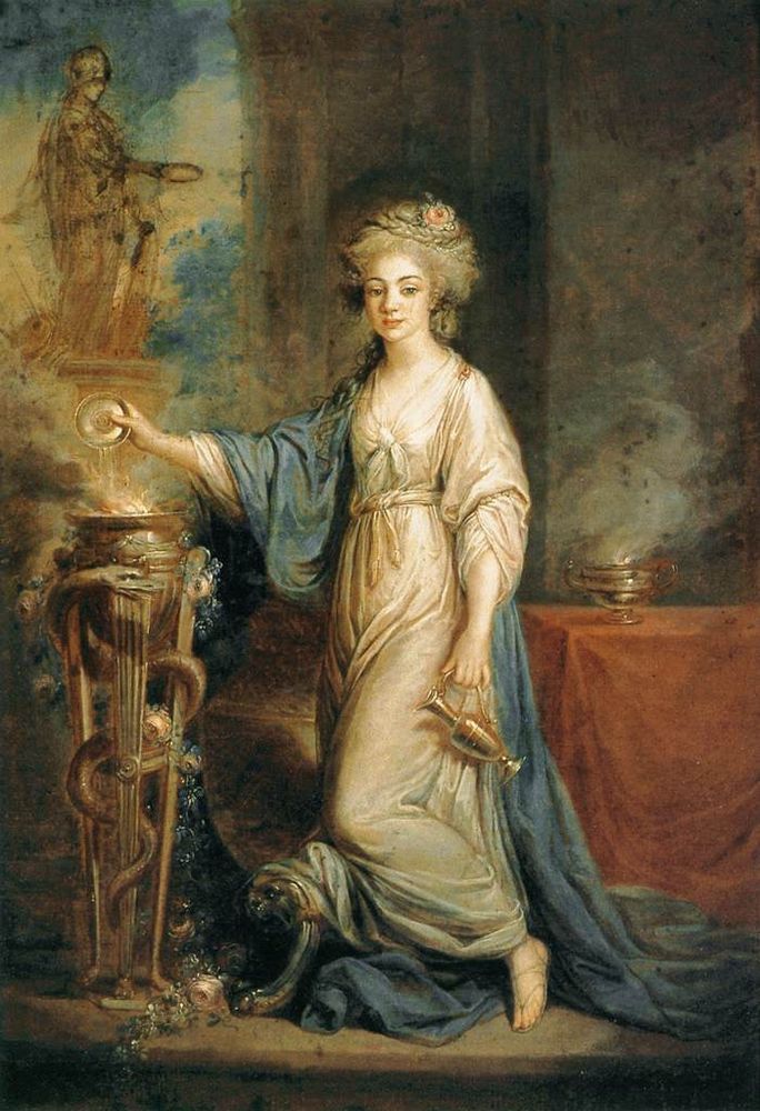 Retrato de una mujer como una Vestal, Angelica Kauffmann