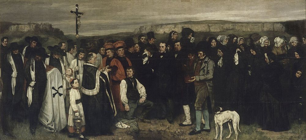 Un entierro en Ornans, Gustave Courbet