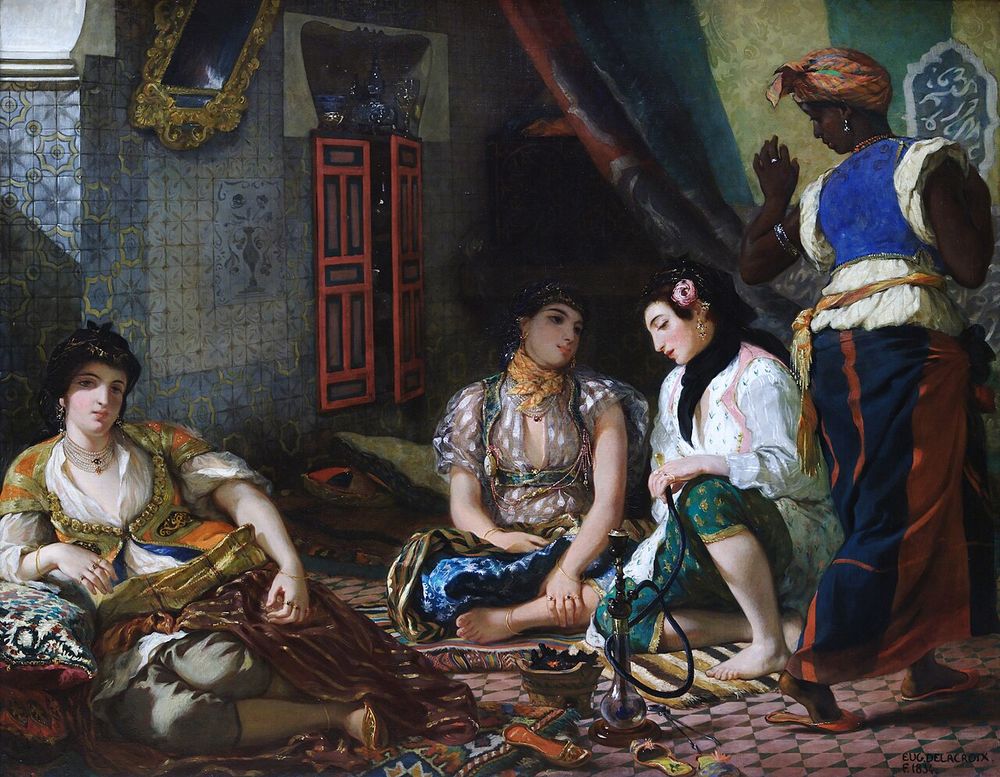 Mujeres de Argel en su aposento, Eugène Delacroix