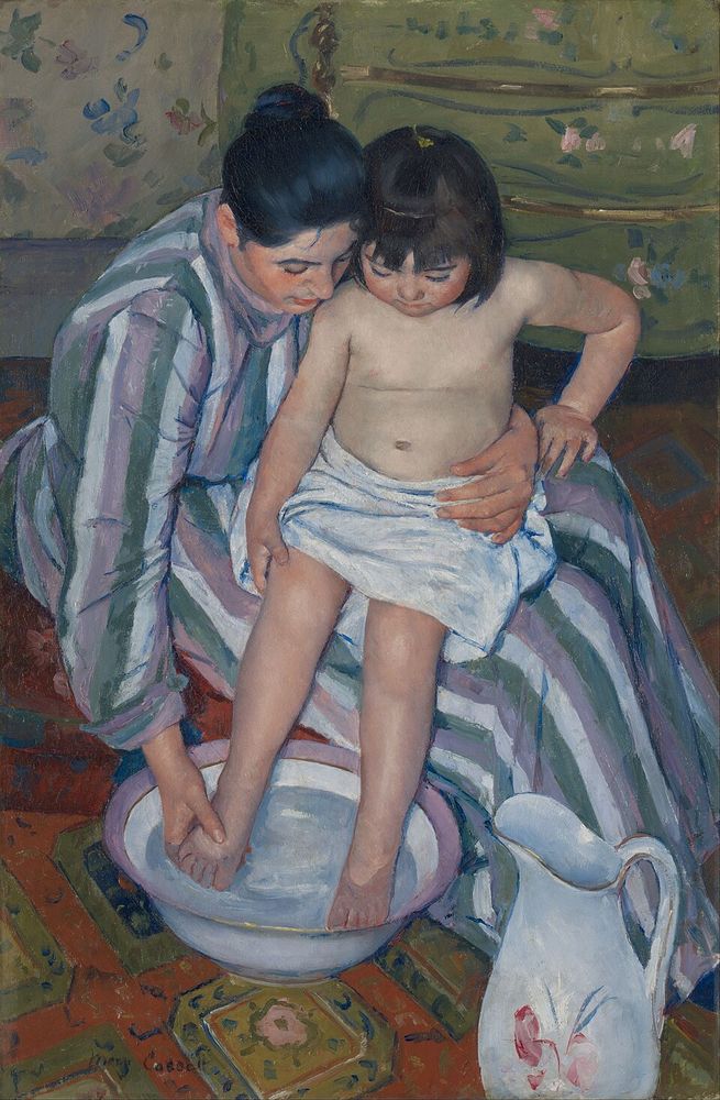 El baño del niño, Mary Cassatt