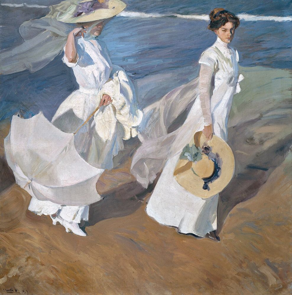 Paseo a la orilla del mar, Joaquín Sorolla