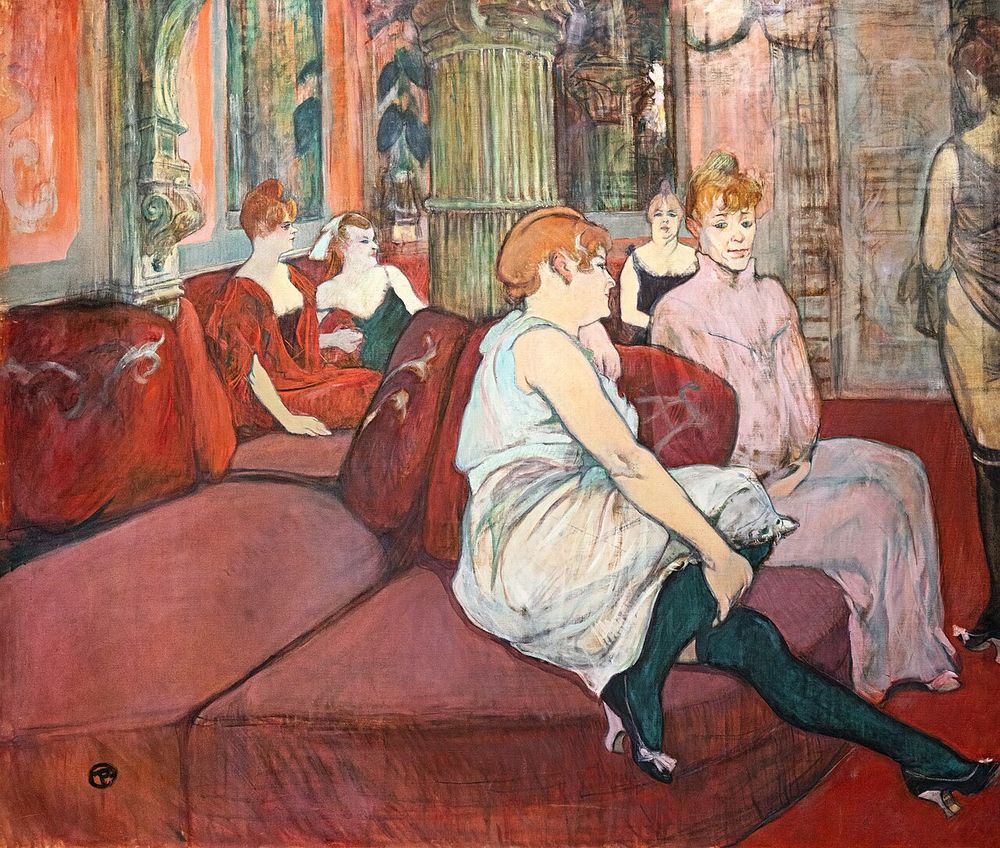 En el salón de la rue des Moulins, Henri de Toulouse-Lautrec