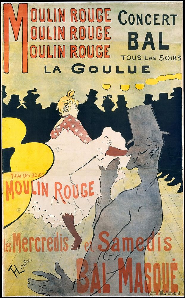 Moulin Rouge. La Goulue, Henri de Toulouse-Lautrec
