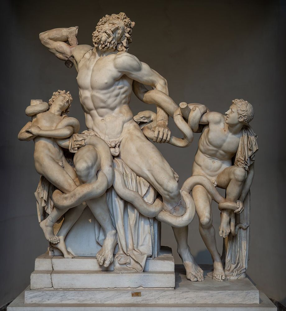 Laocoonte y sus hijos, Agesandro, Atenodoro y Polidoro de Rodas