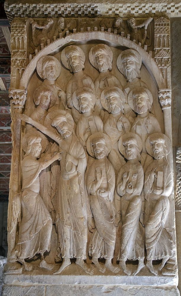 La duda de santo Tomás (claustro de Santo Domingo de Silos), Maestro anónimo de Silos (la abadía lo da al primer maestro; algunos especialistas, a un segundo maestro)