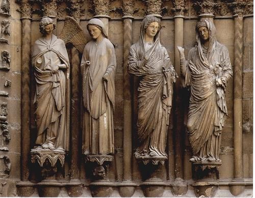 Grupos de la Anunciación y la Visitación (catedral de Reims), Anónimo (varios talleres: el llamado Maestro de la Sonrisa y el Maestro de las figuras antiguas)